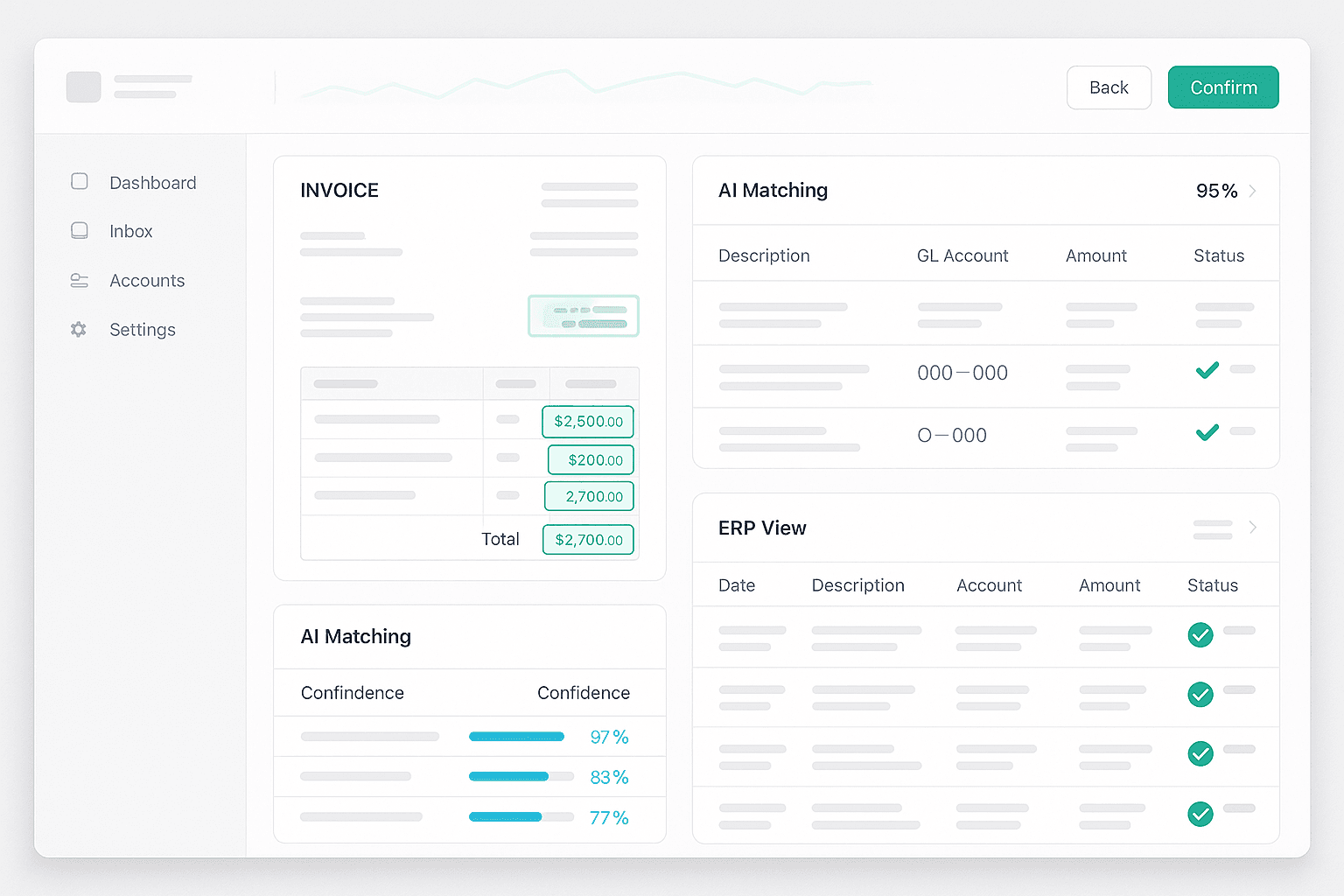 Dashboard AI automatyzujący dekretację faktur z OCR i integracją ERP
